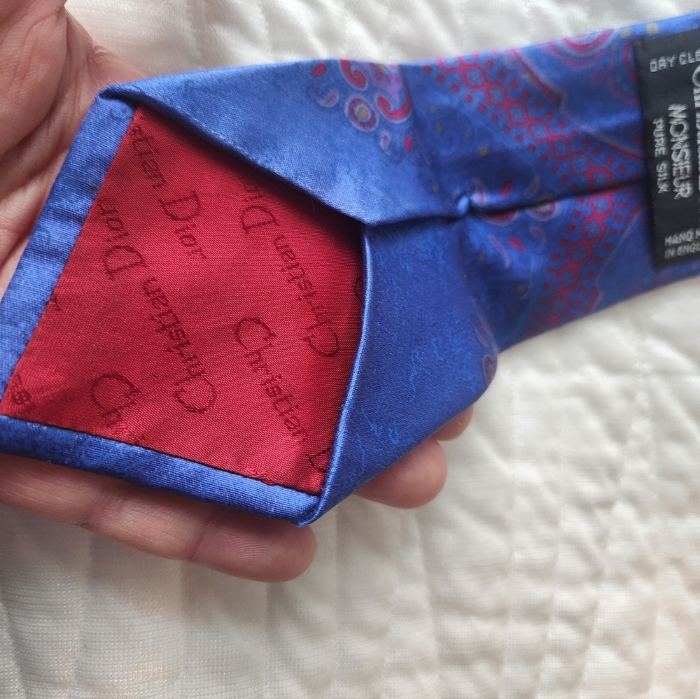 Elegant Blue and Black Men's Tie Set, Vintange - Picture 8 of 12